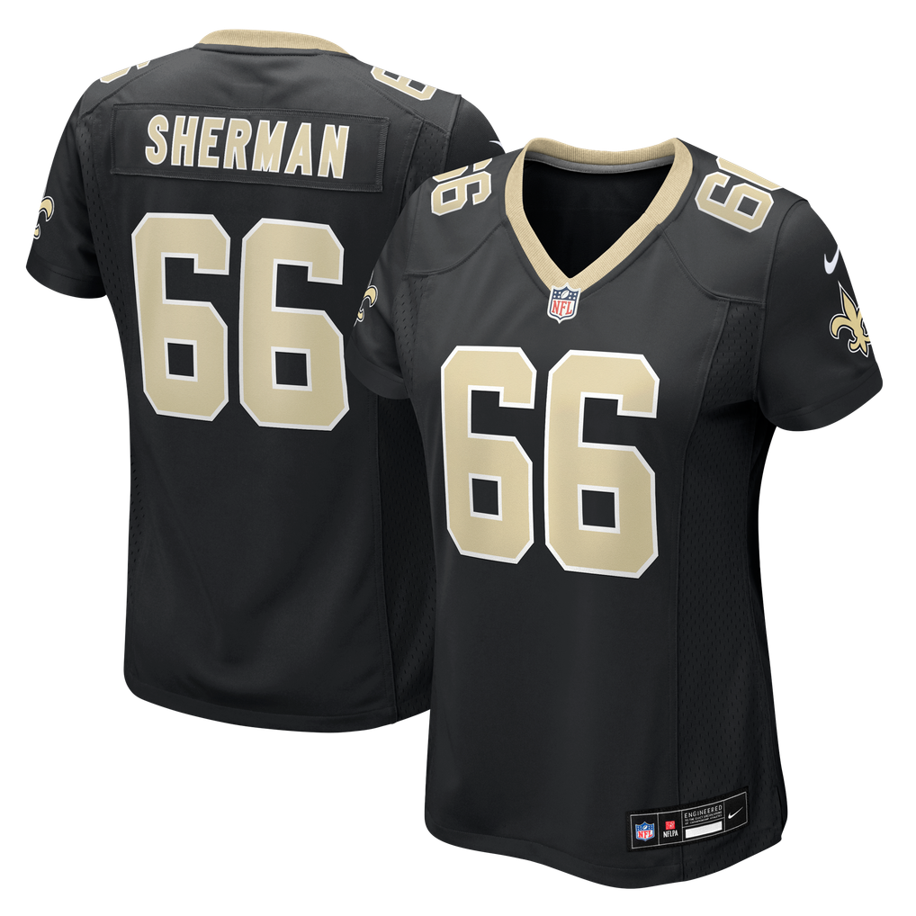 Women's New Orleans Saints William Sherman Nike  Black Team Game Jersey - Image 2