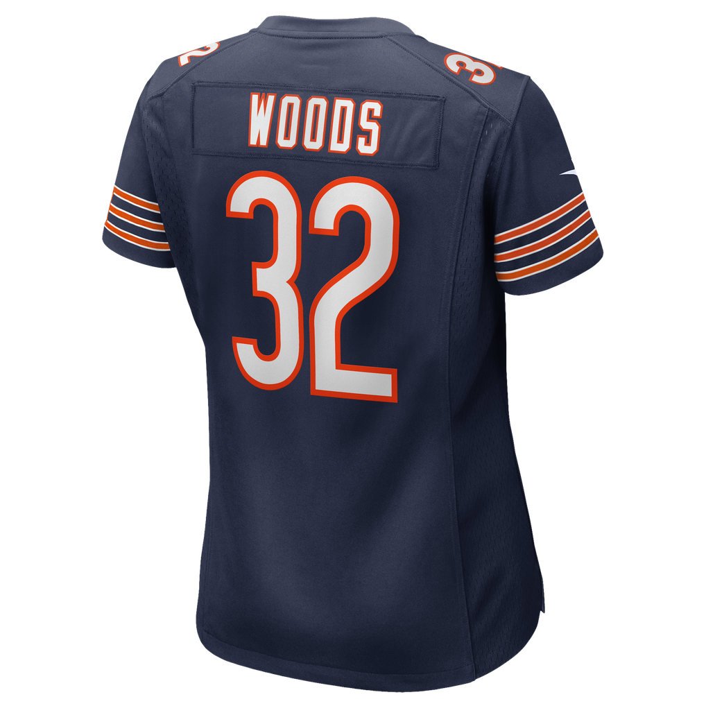Women's Chicago Bears Xavier Woods Nike Navy Team Game Jersey - Image 8