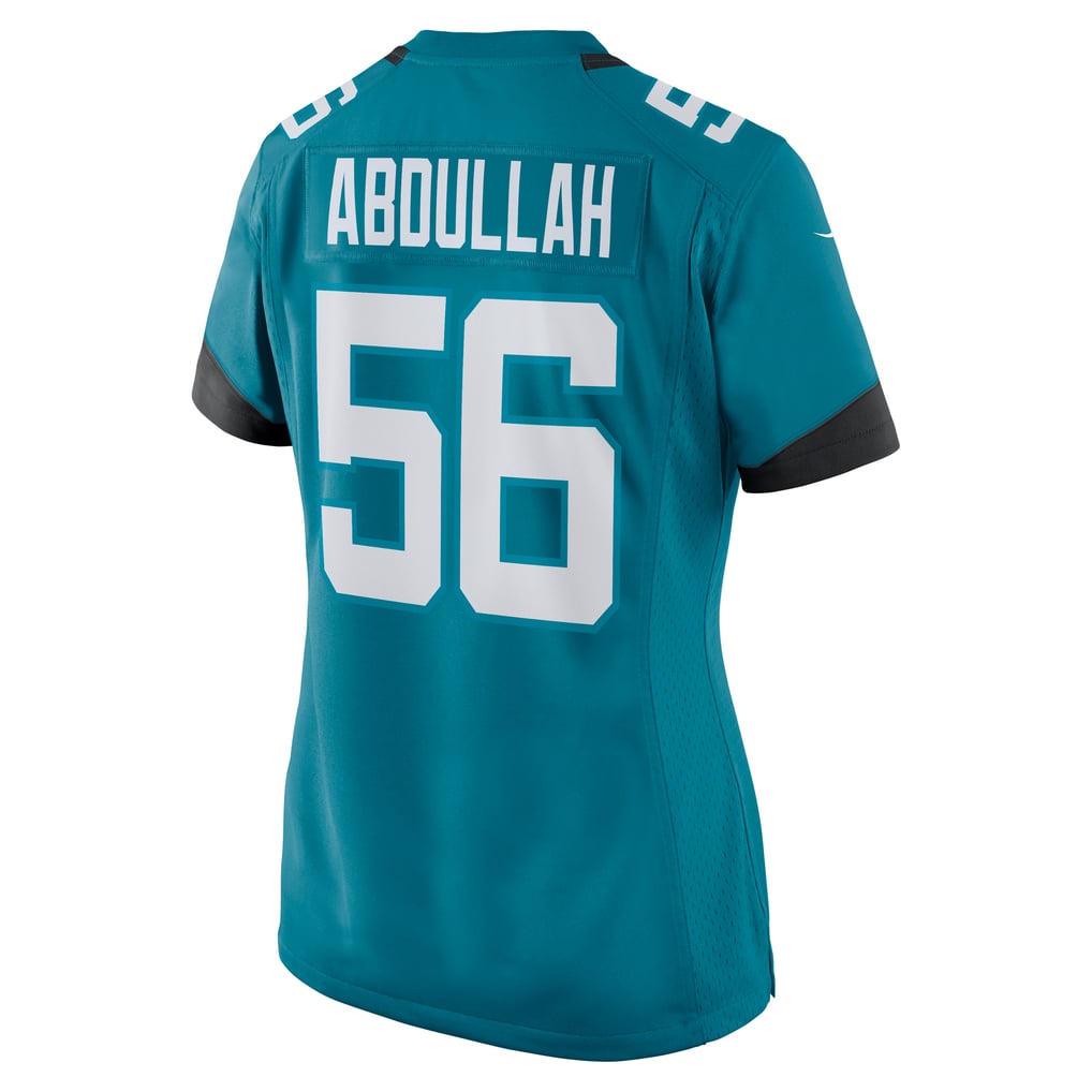 Women's Jacksonville Jaguars Yasir Abdullah Nike  Teal Team Game Jersey - Image 4