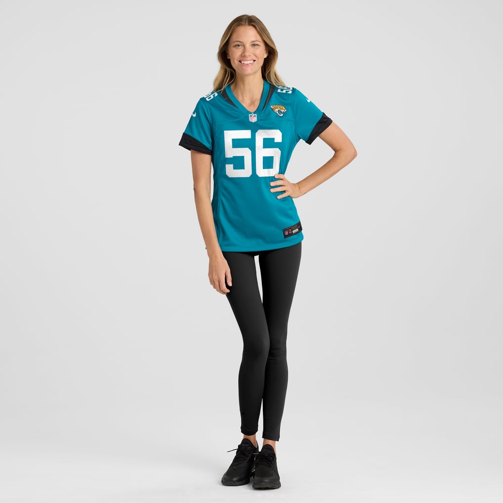 Women's Jacksonville Jaguars Yasir Abdullah Nike  Teal Team Game Jersey - Image 5