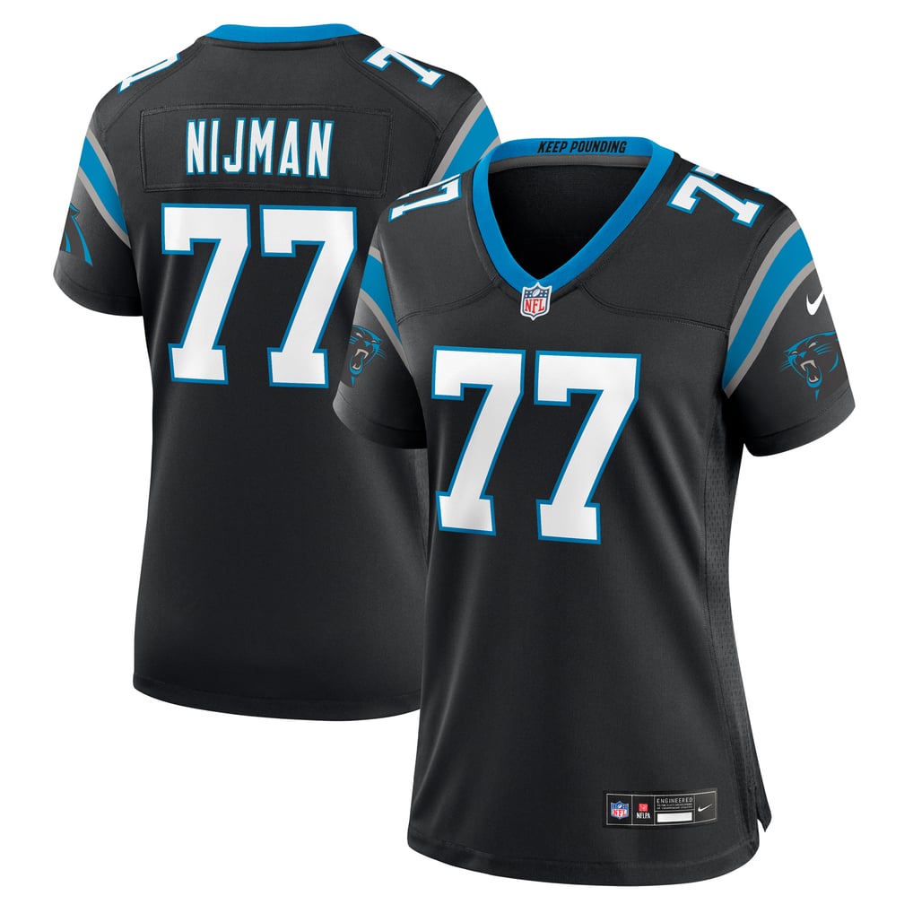 Women's Carolina Panthers Yosh Nijman Nike Black Game Jersey - Image 1