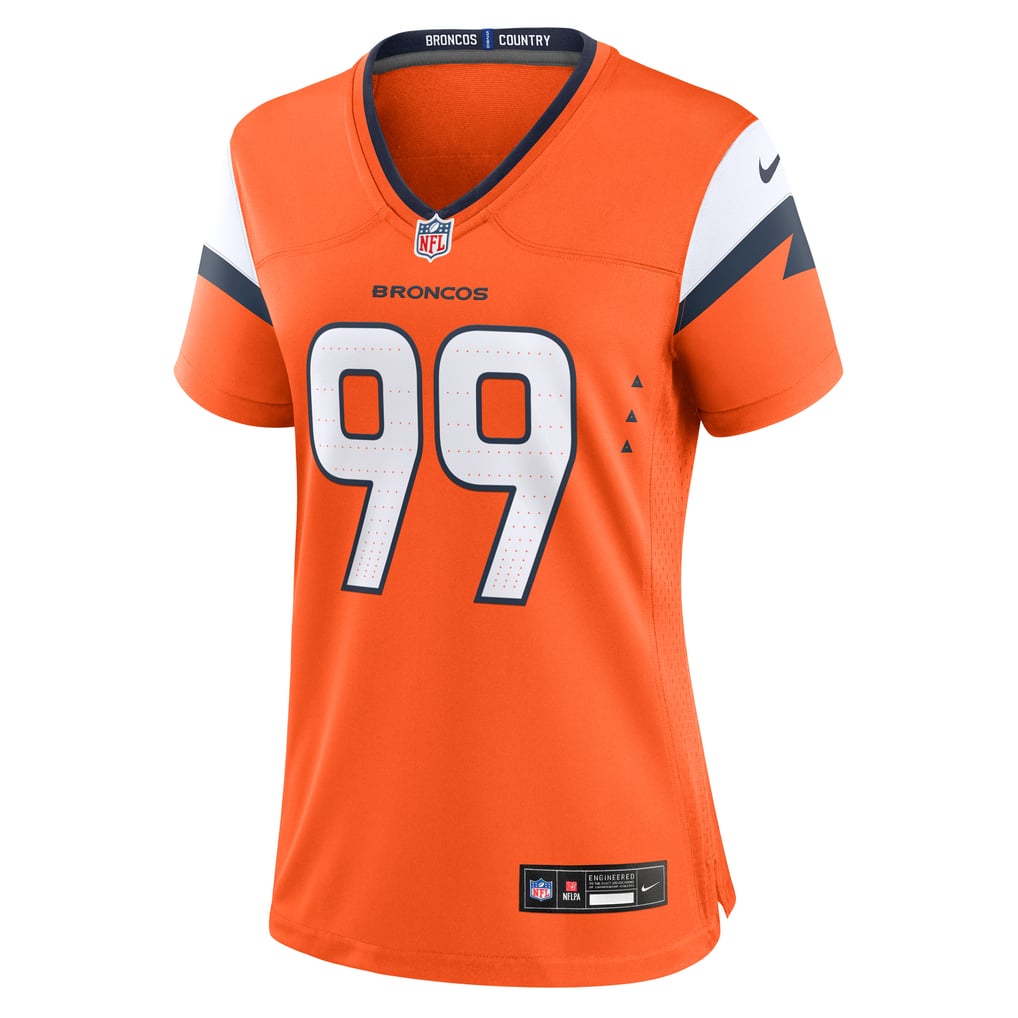 Women's Denver Broncos Zach Allen Nike  Orange Team Game Jersey - Image 3