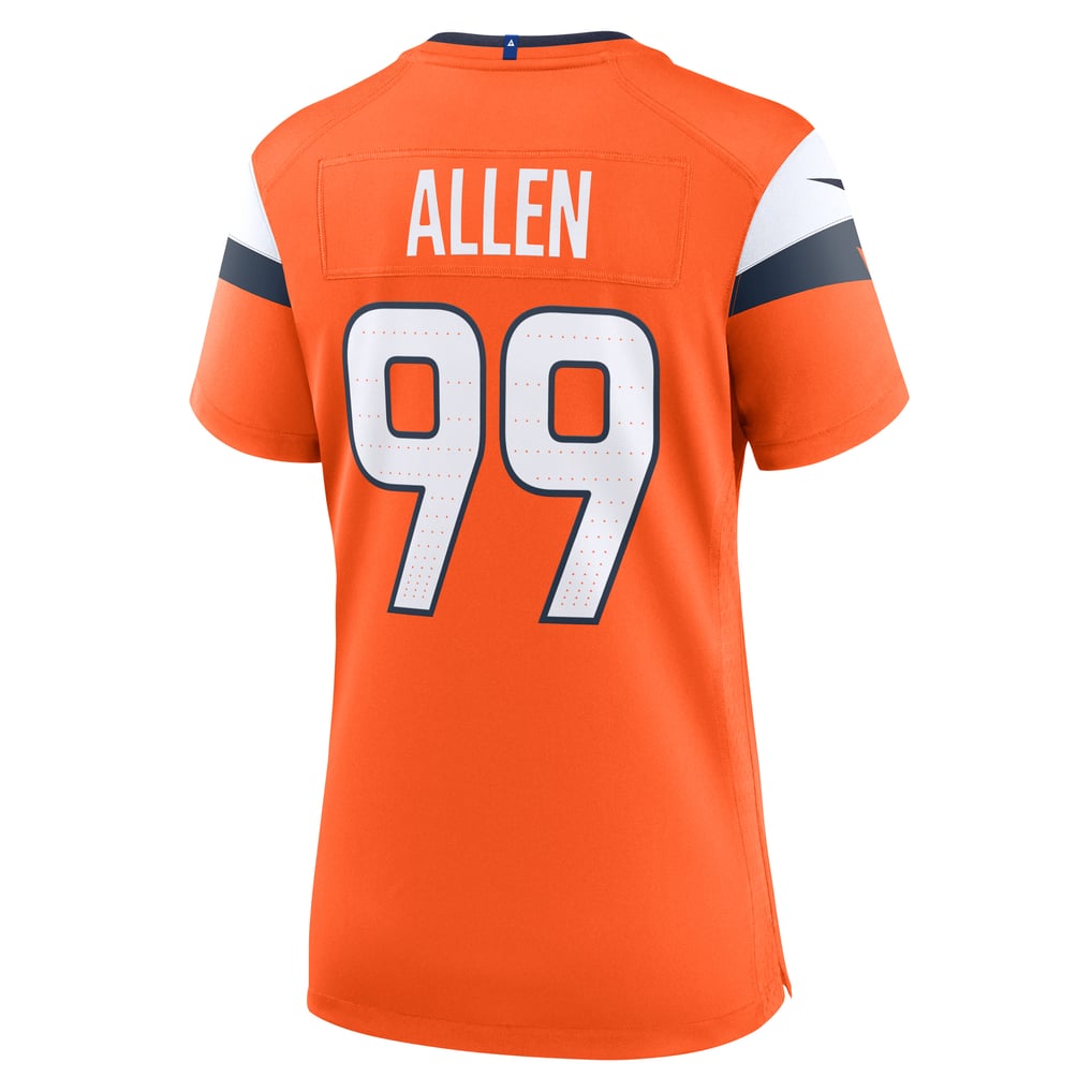 Women's Denver Broncos Zach Allen Nike  Orange Team Game Jersey - Image 4