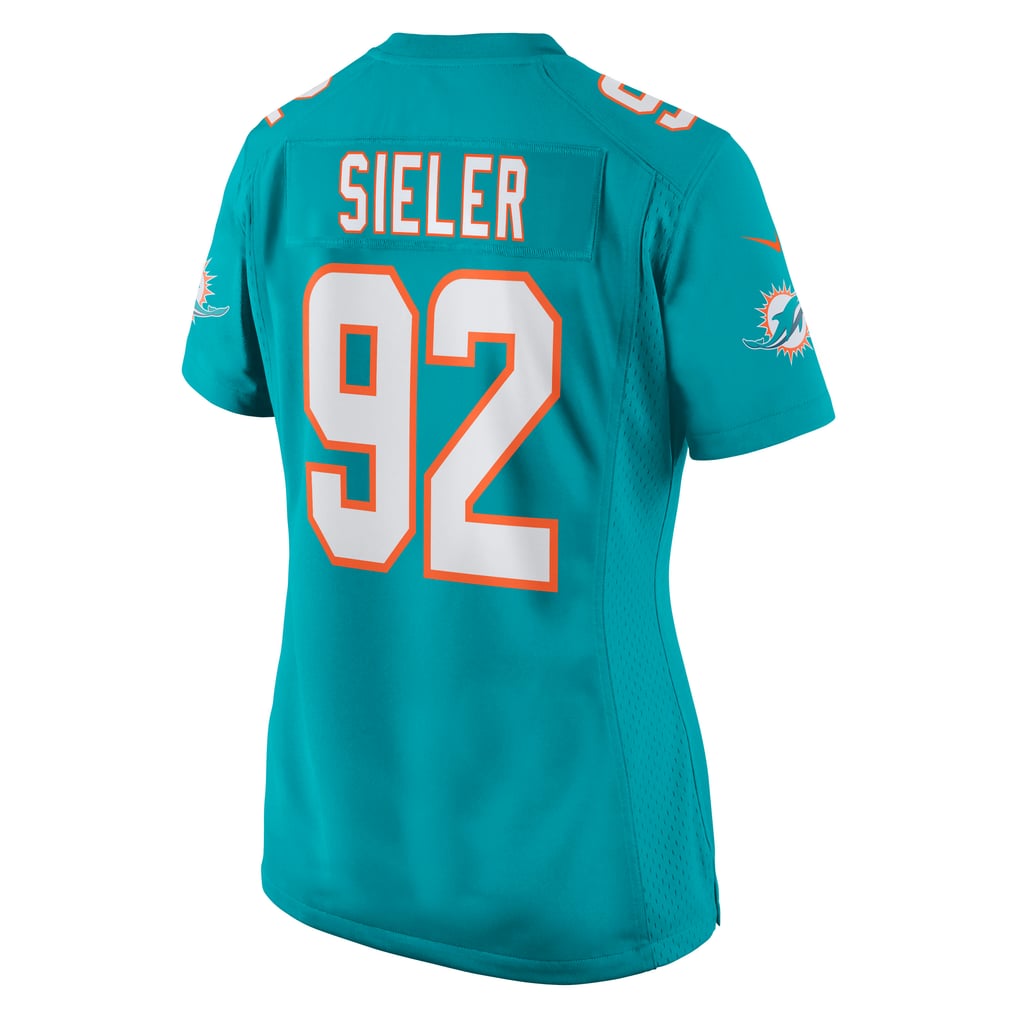 Women's Miami Dolphins Zach Sieler Nike Aqua Game Jersey - Image 4