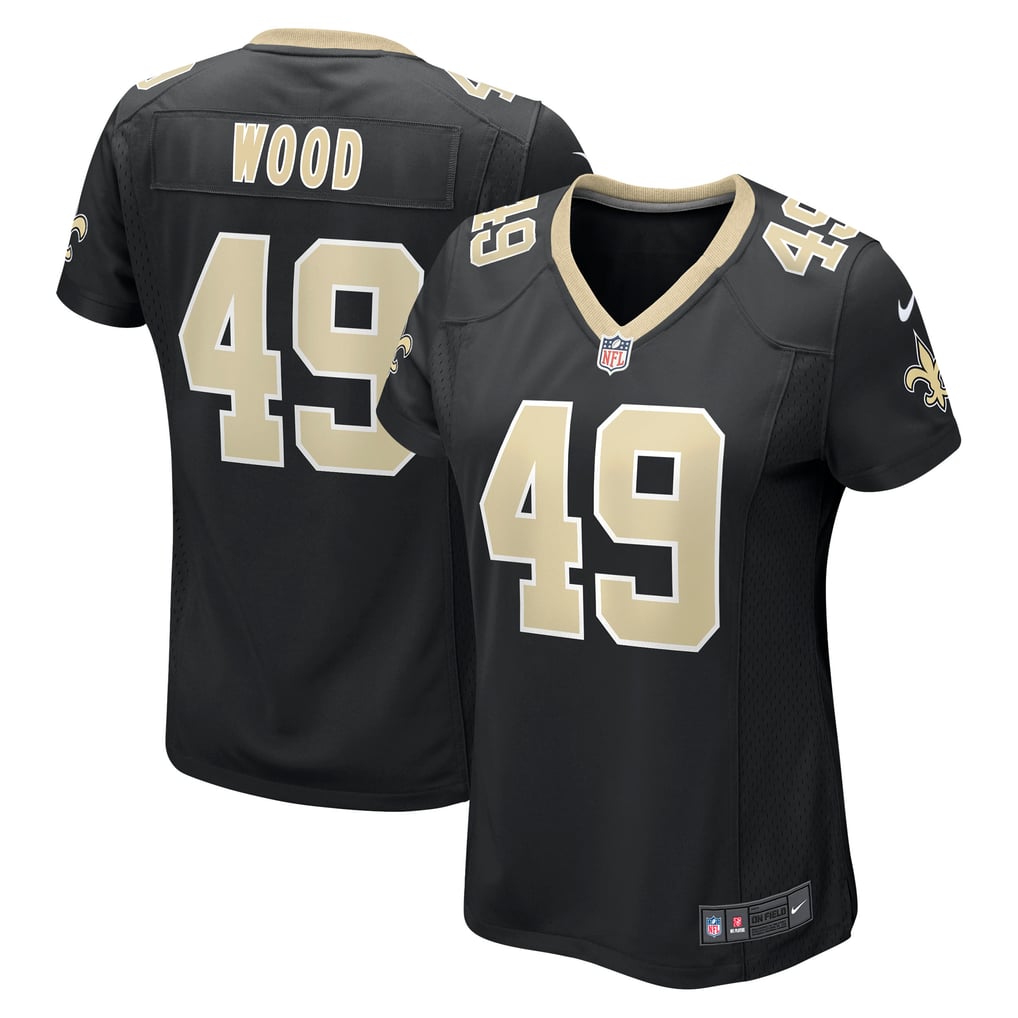 Women's New Orleans Saints Zach Wood Nike Black Game Jersey - Image 1