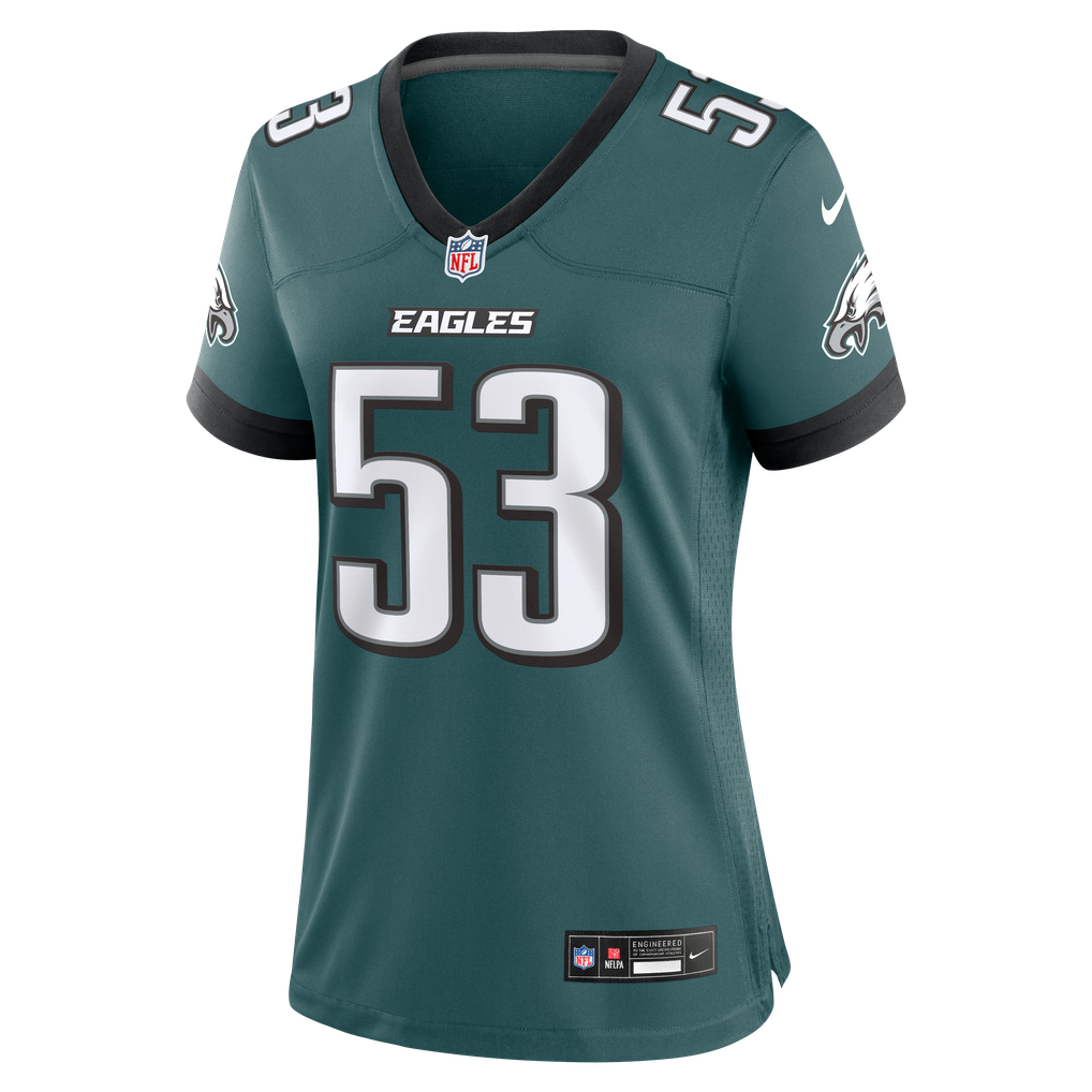 Women's Philadelphia Eagles Zack Baun Nike  Midnight Green Team Game Jersey - Image 3