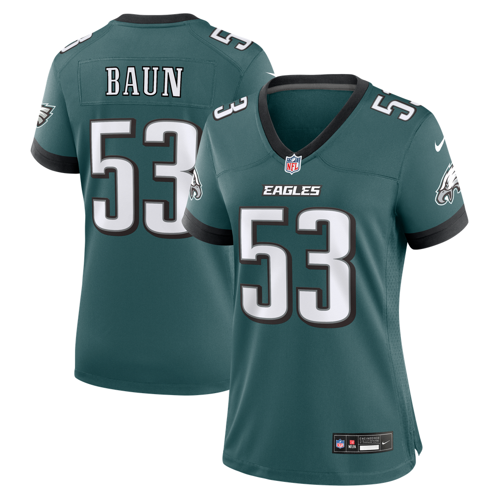 Women's Philadelphia Eagles Zack Baun Nike  Midnight Green Team Game Jersey - Image 1