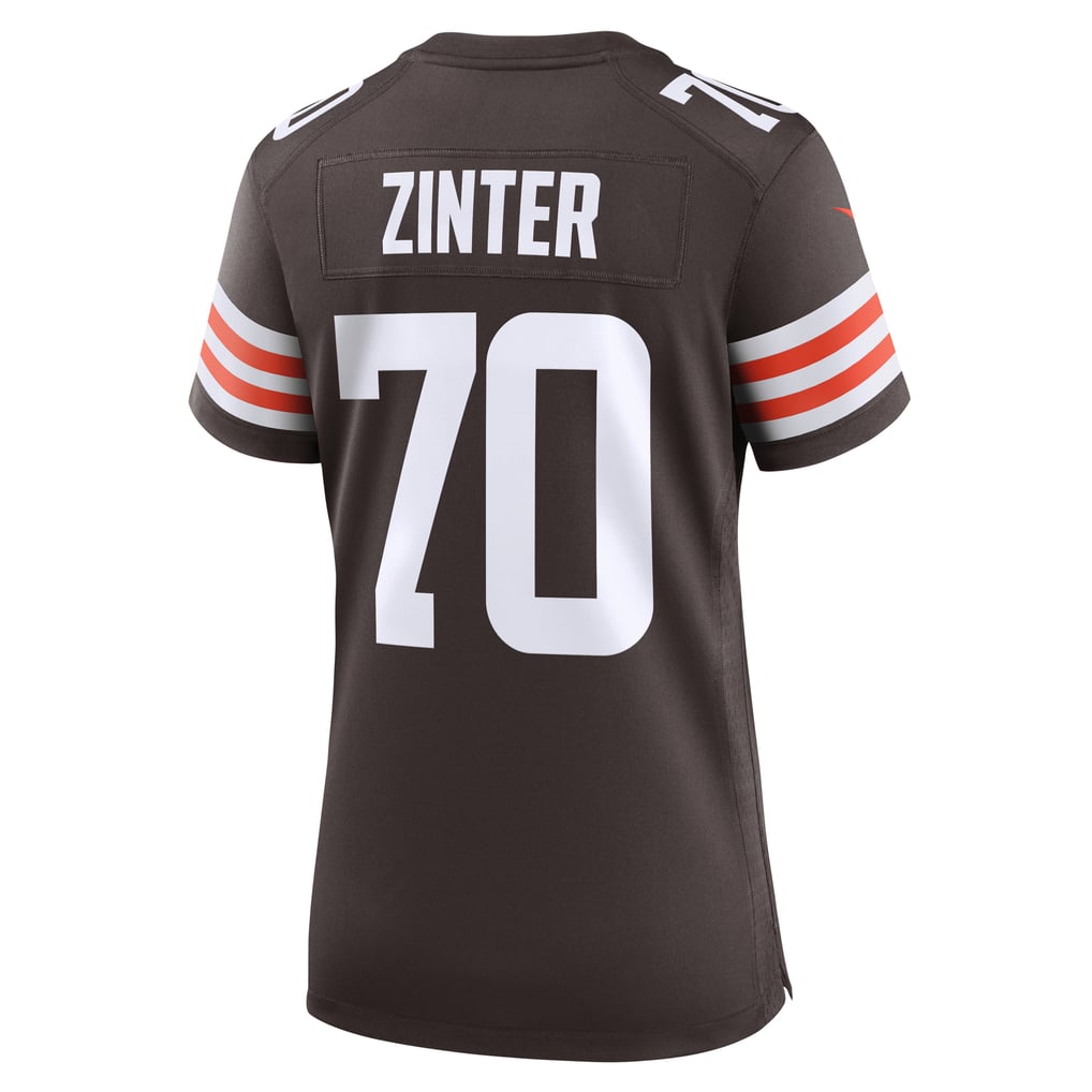 Women's Cleveland Browns Zak Zinter Nike Brown Game Jersey - Image 4