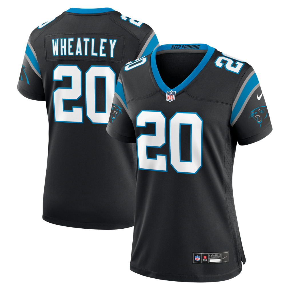 Women's Carolina Panthers Zakee Wheatley Nike Black Team Game Jersey - Image 1