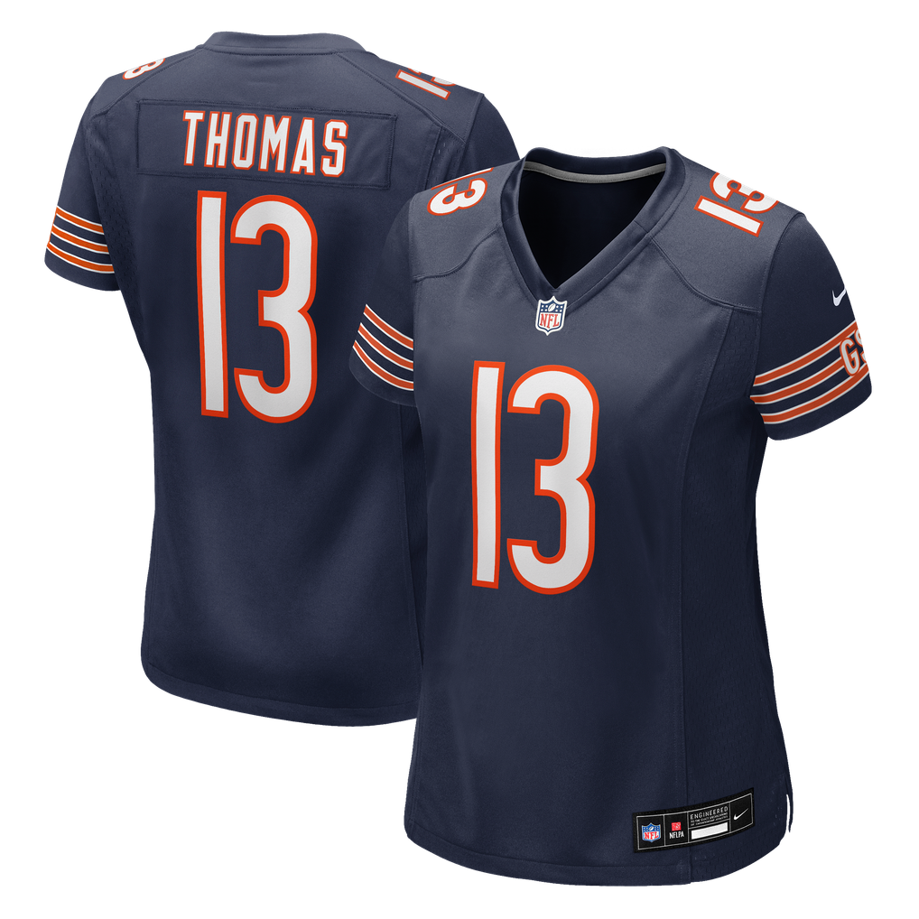 Women's Chicago Bears Zavion Thomas Nike Navy Team Game Jersey - Image 2