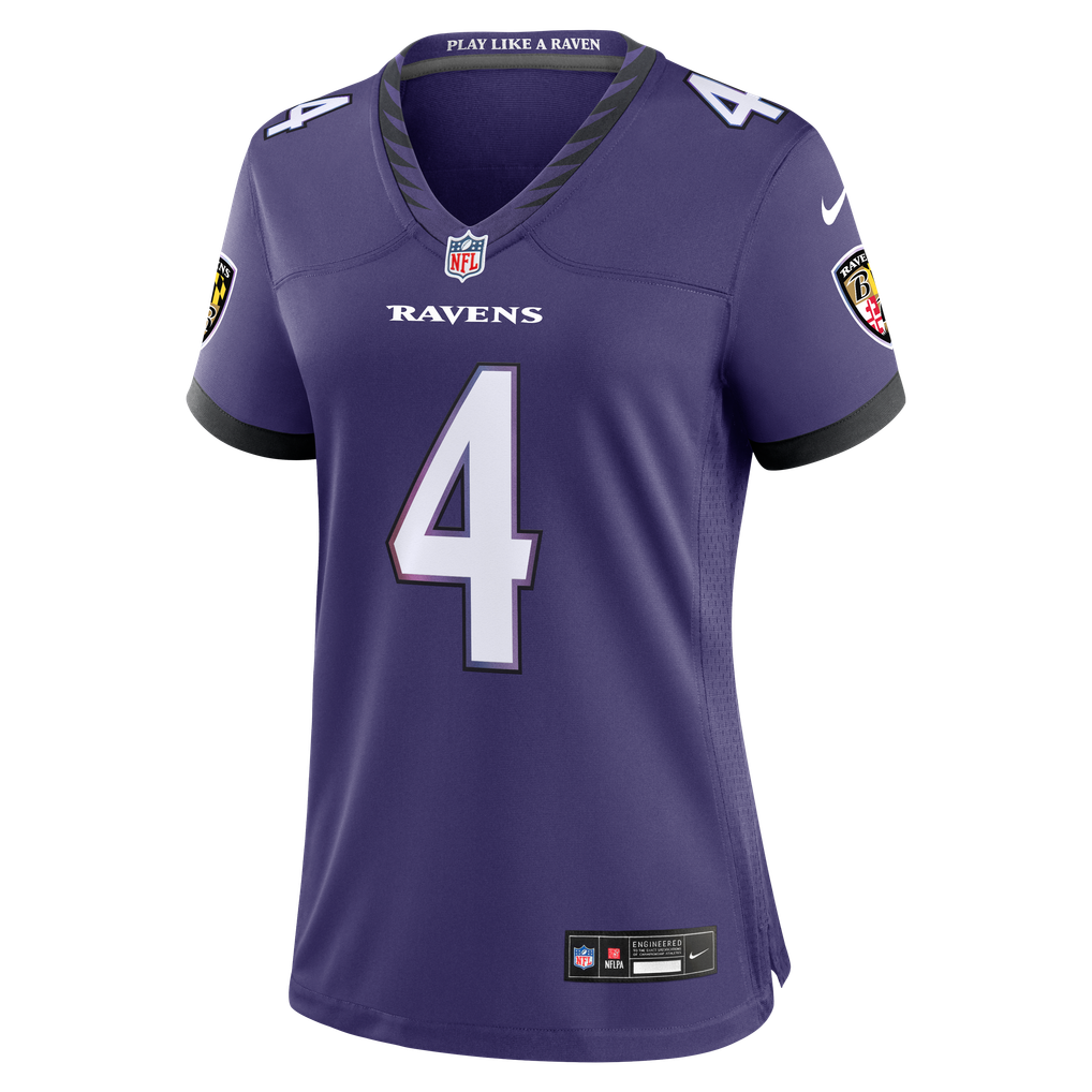 Women's Baltimore Ravens Zay Flowers Nike Purple Team Game Jersey
