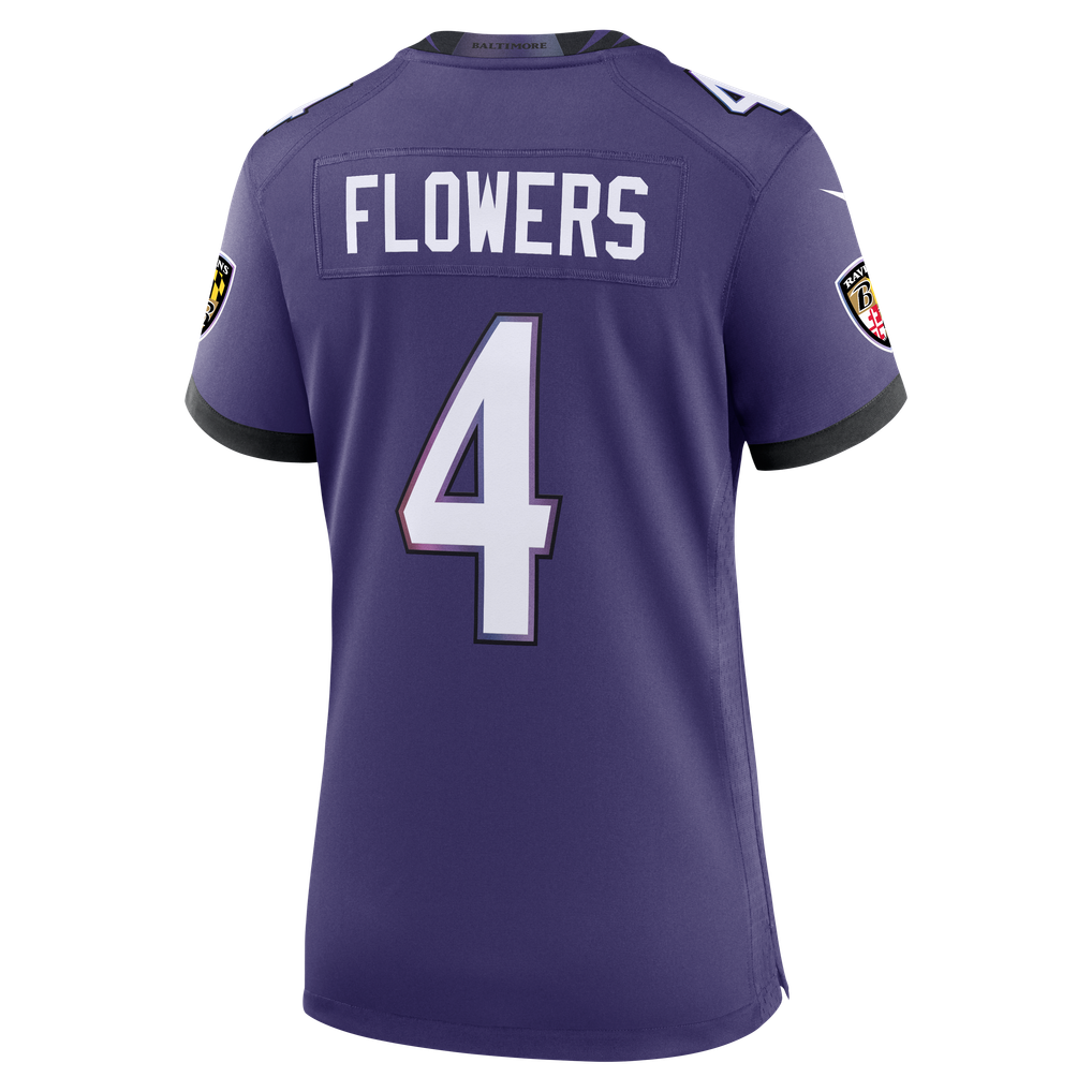 Women's Baltimore Ravens Zay Flowers Nike Purple Team Game Jersey