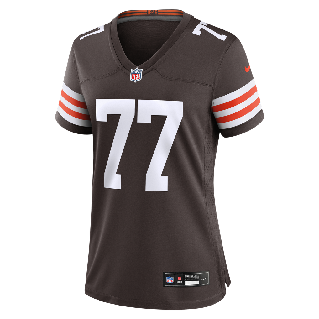 Women's Cleveland Browns Zion Johnson Nike Brown Team Game Jersey - Image 3