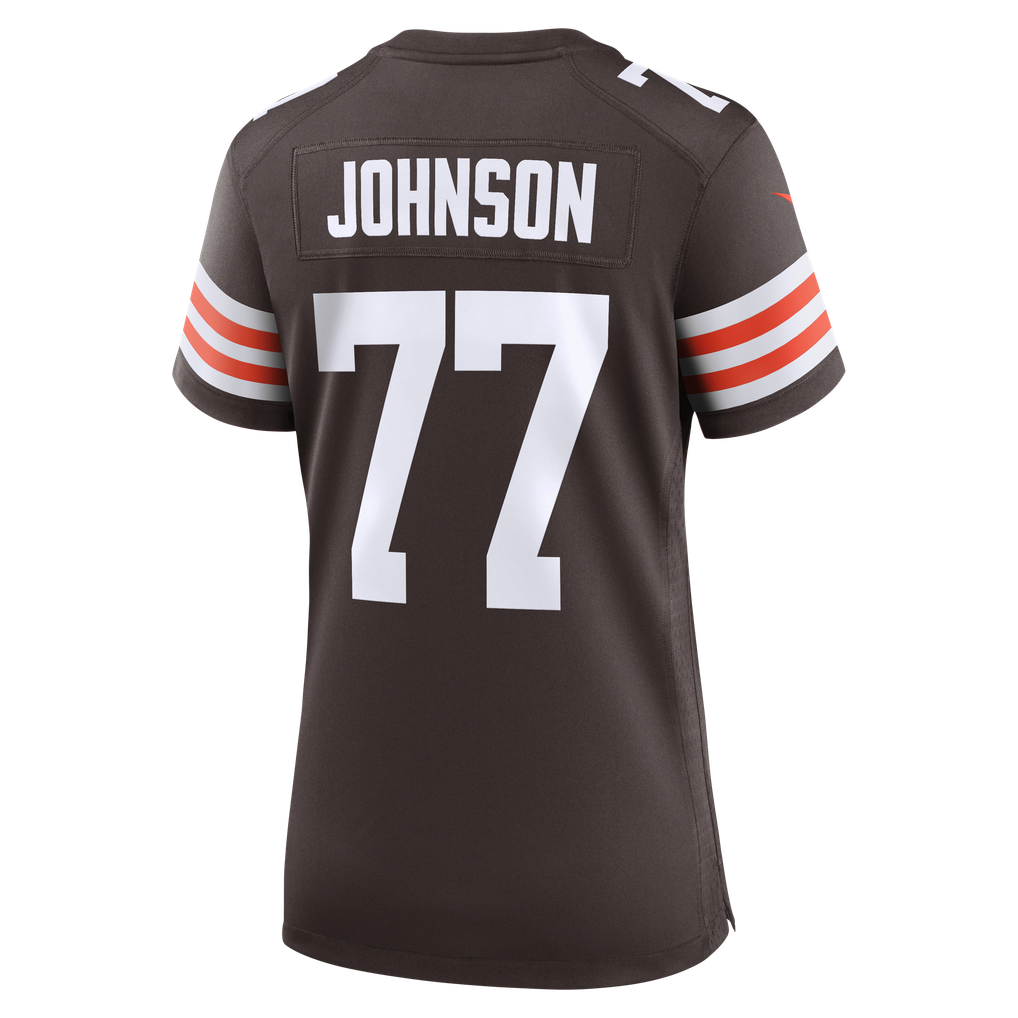 Women's Cleveland Browns Zion Johnson Nike Brown Team Game Jersey - Image 4