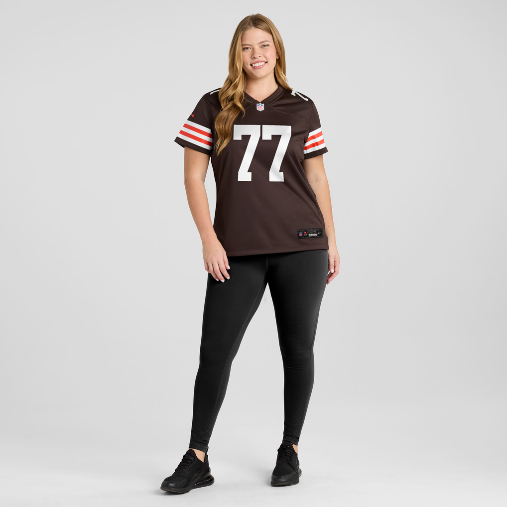 Women's Cleveland Browns Zion Johnson Nike Brown Team Game Jersey - Image 7
