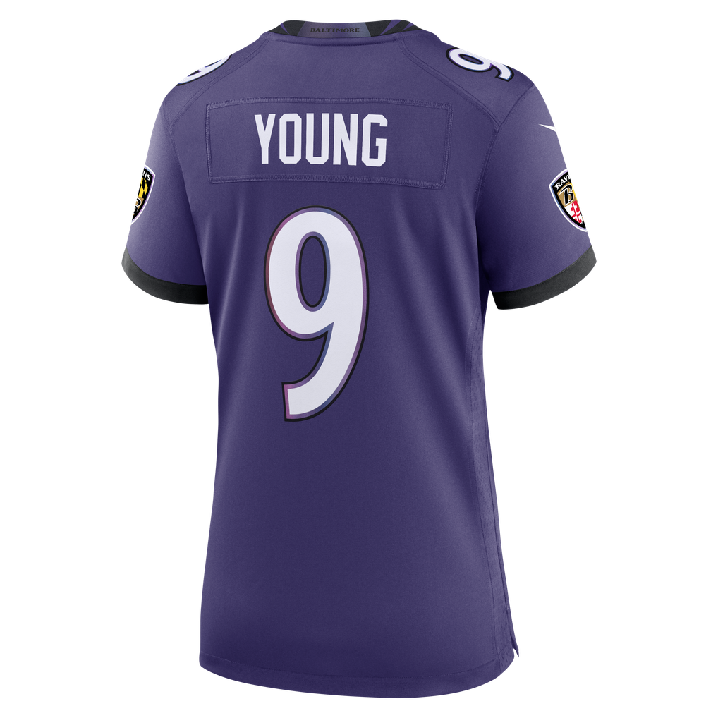 Women's Baltimore Ravens Zion Young Nike Purple Team Game Jersey