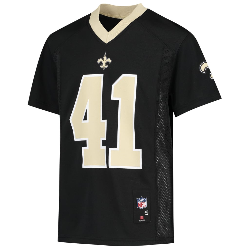 Youth New Orleans Saints Alvin Kamara Black Replica Jersey - Image 3