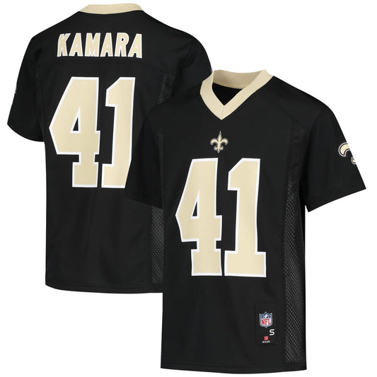Youth New Orleans Saints Alvin Kamara Black Replica Jersey - Image 1