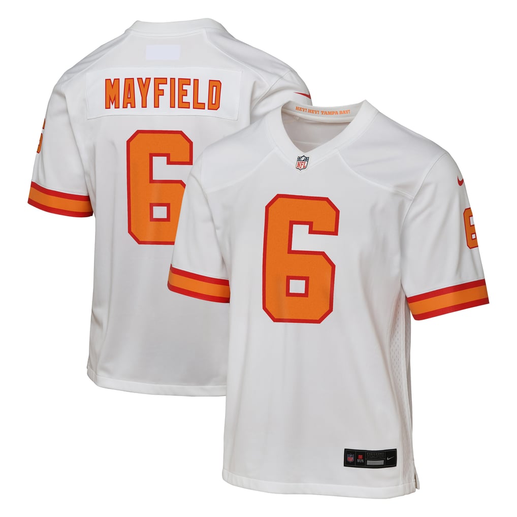 Youth '76 Tampa Bay Buccaneers Baker Mayfield White  Game Jersey - Image 1