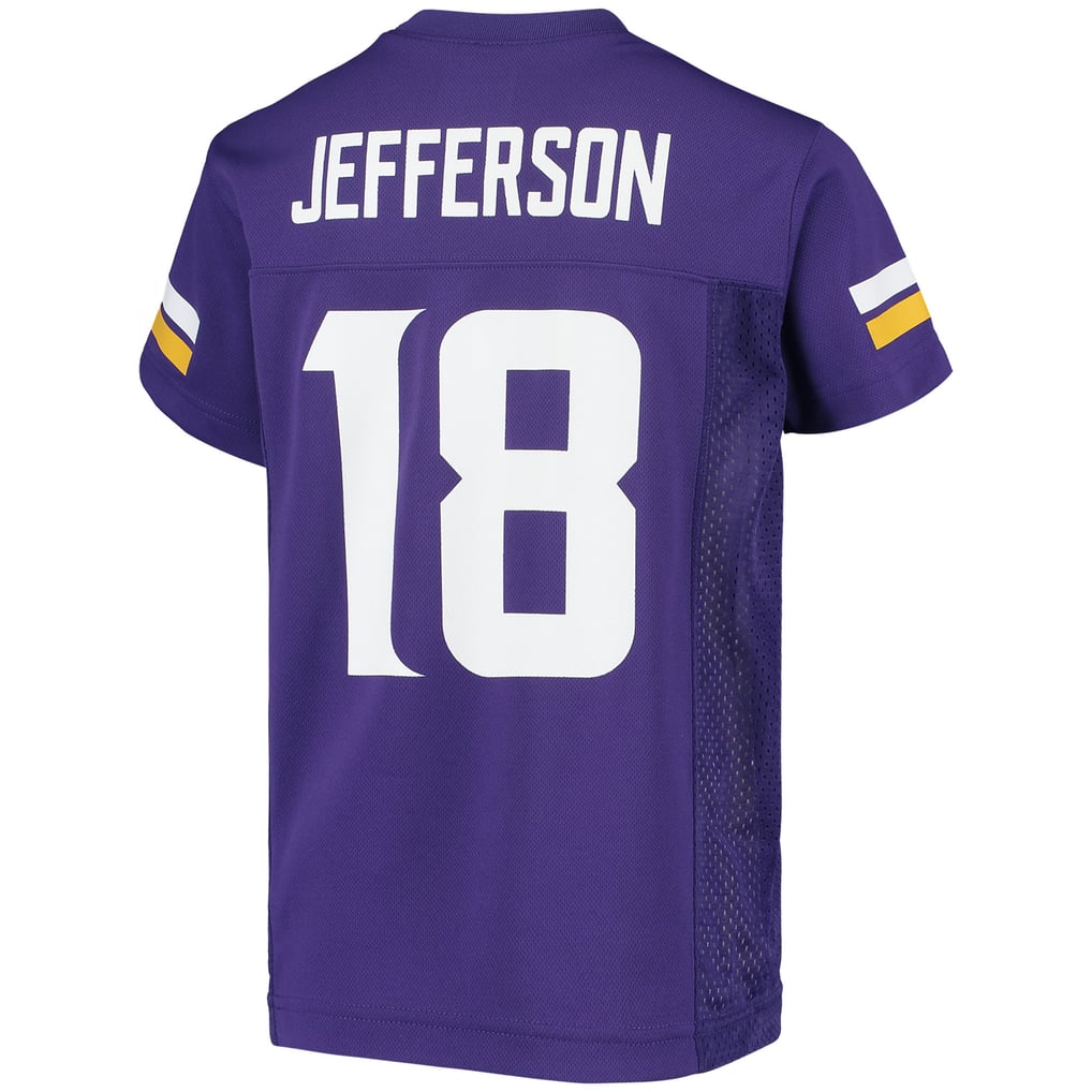 Youth Minnesota Vikings Justin Jefferson Purple Replica Jersey - Image 4