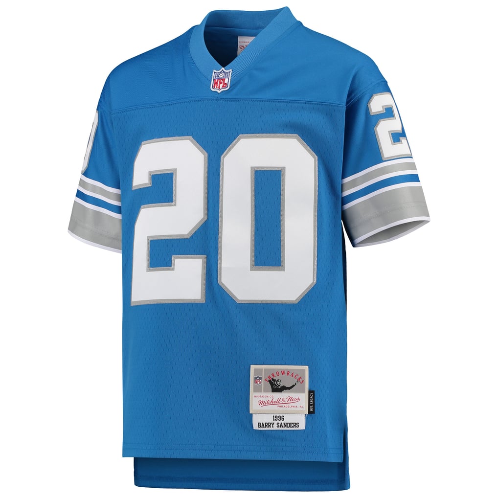 Youth Detroit Lions Barry Sanders Mitchell & Ness Blue 1996 Legacy Retired Player Jersey - Image 3