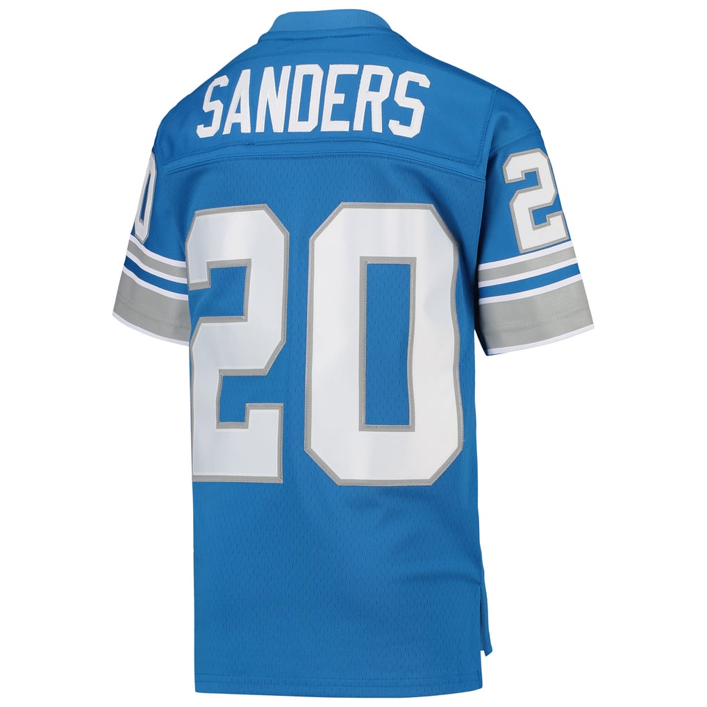Youth Detroit Lions Barry Sanders Mitchell & Ness Blue 1996 Legacy Retired Player Jersey - Image 4