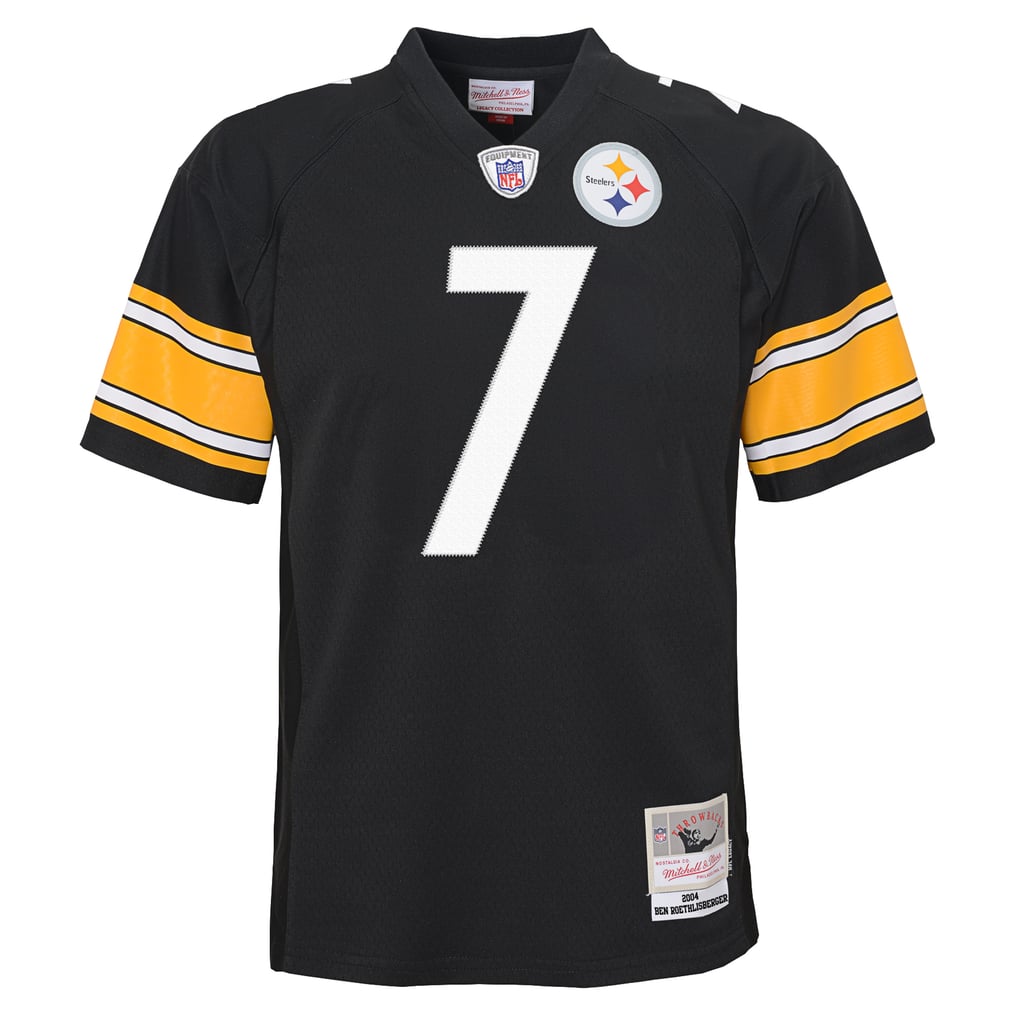 Youth Pittsburgh Steelers Ben Roethlisberger Mitchell & Ness Black 2004 Legacy Replica Jersey - Image 3