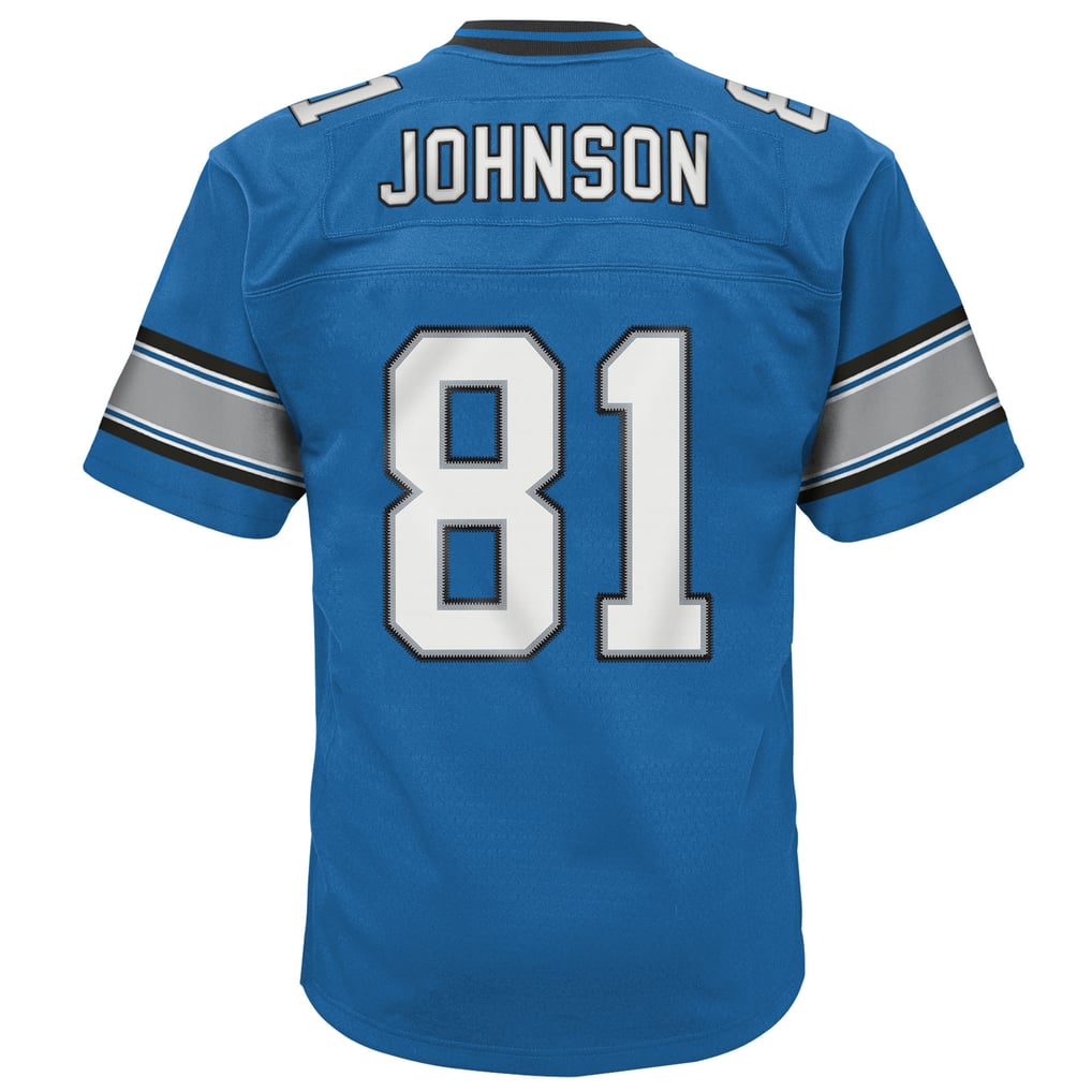 Youth Detroit Lions Calvin Johnson Mitchell & Ness Blue Legacy Replica Jersey - Image 4