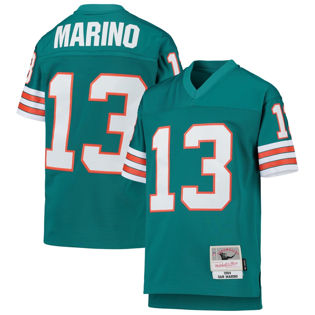Youth Miami Dolphins Dan Marino Mitchell & Ness Aqua 1984 Legacy Retired Player Jersey - Image 1
