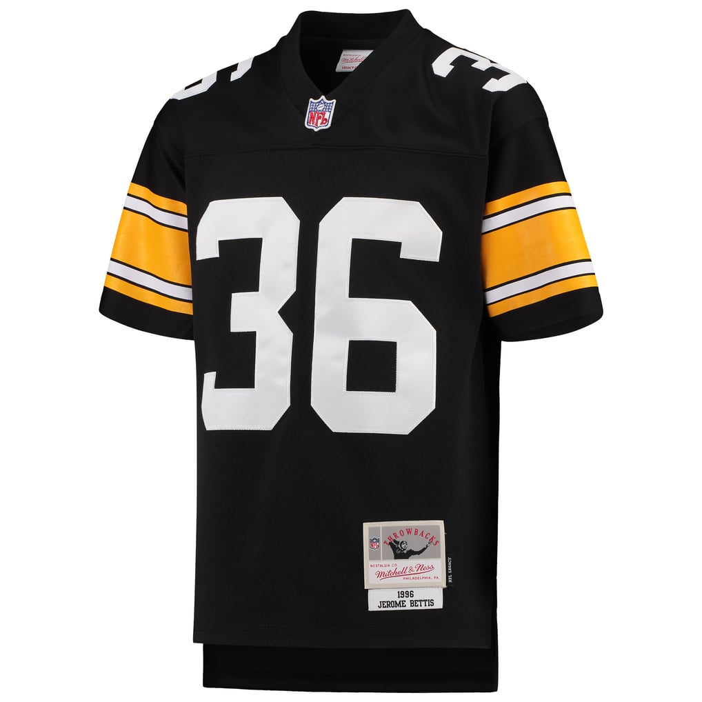 Youth Pittsburgh Steelers Jerome Bettis Mitchell & Ness Black 1996 Legacy Retired Player Jersey - Image 3