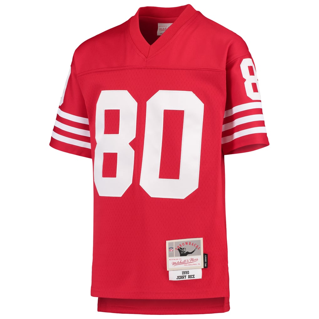 Youth San Francisco 49ers Jerry Rice Mitchell & Ness Scarlet 1990 Legacy Retired Player Jersey - Image 3