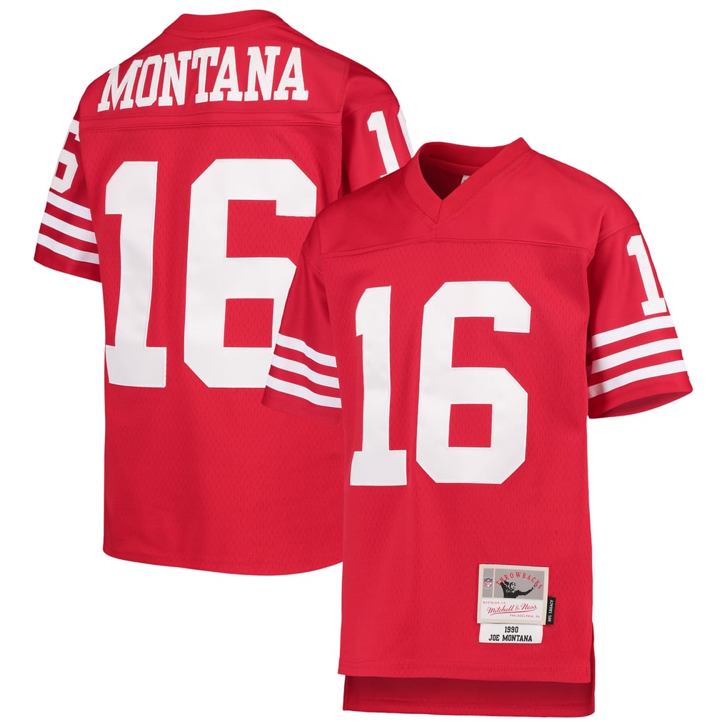 Youth San Francisco 49ers Joe Montana Mitchell & Ness Scarlet 1990 Legacy Retired Player Jersey - Image 1