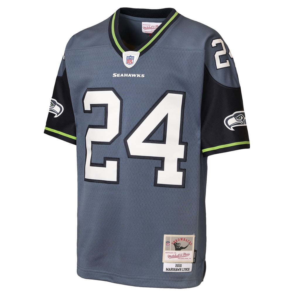 Youth Seattle Seahawks Marshawn Lynch Mitchell & Ness Blue Legacy Jersey - Image 3