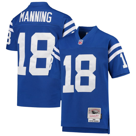 Youth Indianapolis Colts Peyton Manning Mitchell & Ness Royal 1998 Legacy Retired Player Jersey - Image 1