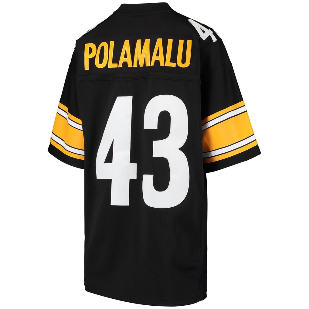 Youth Pittsburgh Steelers Troy Polamalu Mitchell & Ness Black 2005 Gridiron Classics Retired Player Legacy Jersey - Image 4