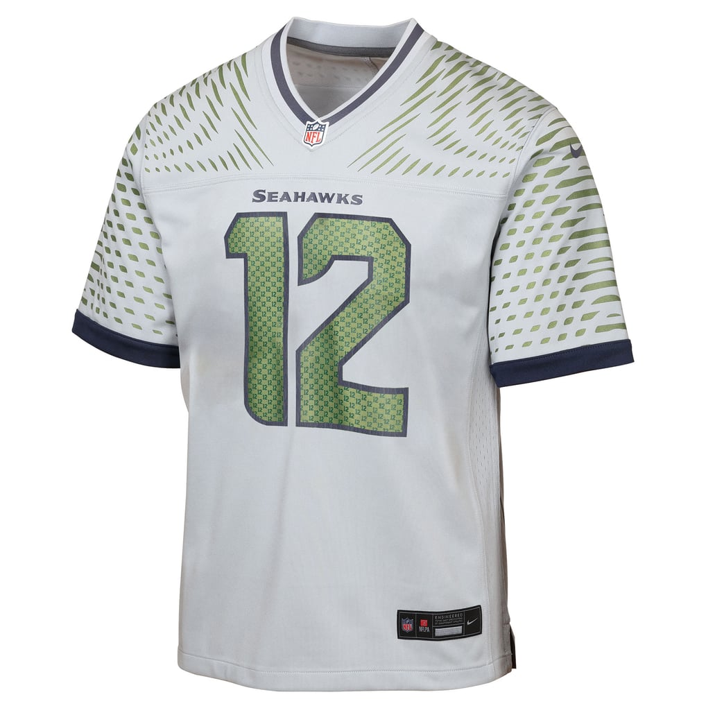 Youth Seattle Seahawks 12s Nike Gray Rivalries Collection Game Jersey - Image 3