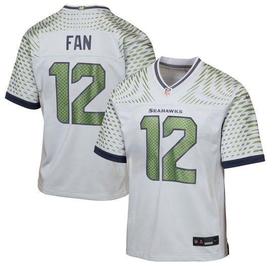 Youth Seattle Seahawks 12s Nike Gray Rivalries Collection Game Jersey - Image 1