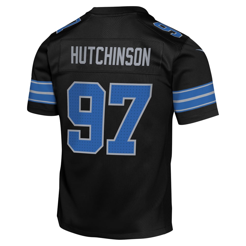 Youth Detroit Lions Aidan Hutchinson Nike Black Game Jersey - Image 4