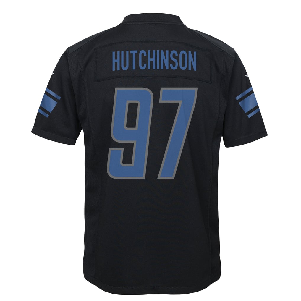 Youth Detroit Lions Aidan Hutchinson Nike Black Game Jersey - Image 4