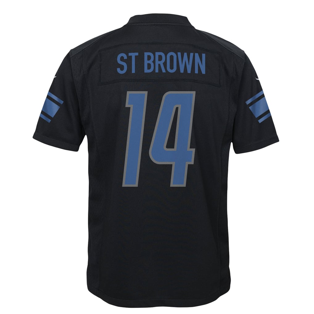 Youth Detroit Lions Amon-Ra St. Brown Nike Black Game Jersey - Image 4