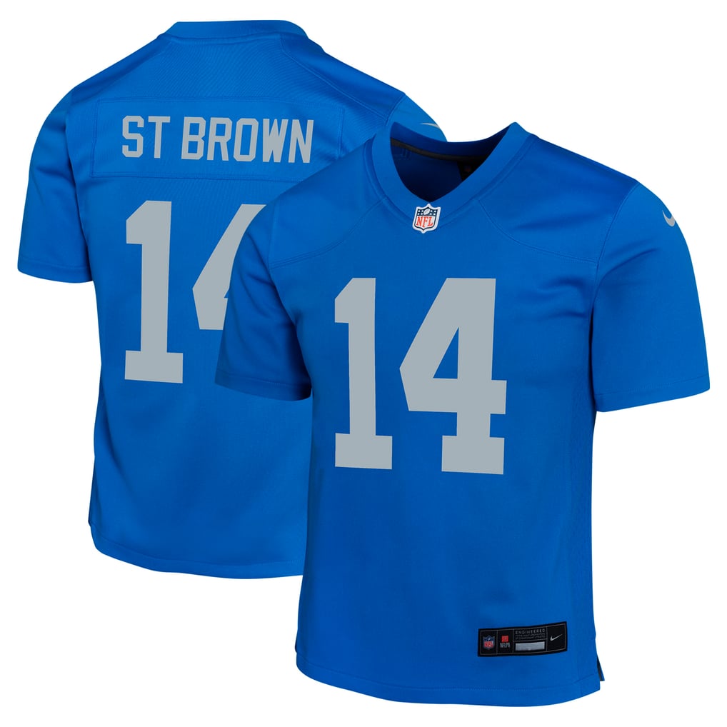Youth Detroit Lions Amon-Ra St. Brown Nike Blue Game Jersey - Image 1