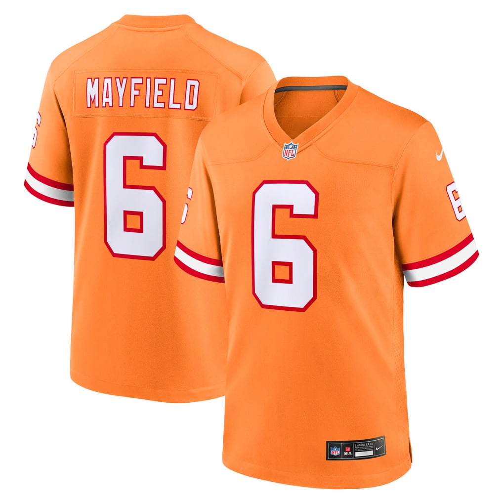Youth Tampa Bay Buccaneers Baker Mayfield Nike Orange Alternate Game Jersey - Image 2