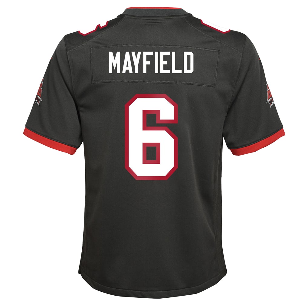 Youth Tampa Bay Buccaneers Baker Mayfield Nike Pewter Game Jersey - Image 4