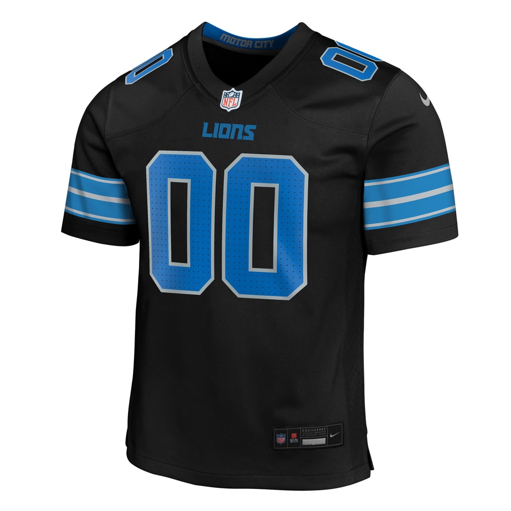 Youth Detroit Lions  Nike Black Alternate Custom Game Jersey - Image 3
