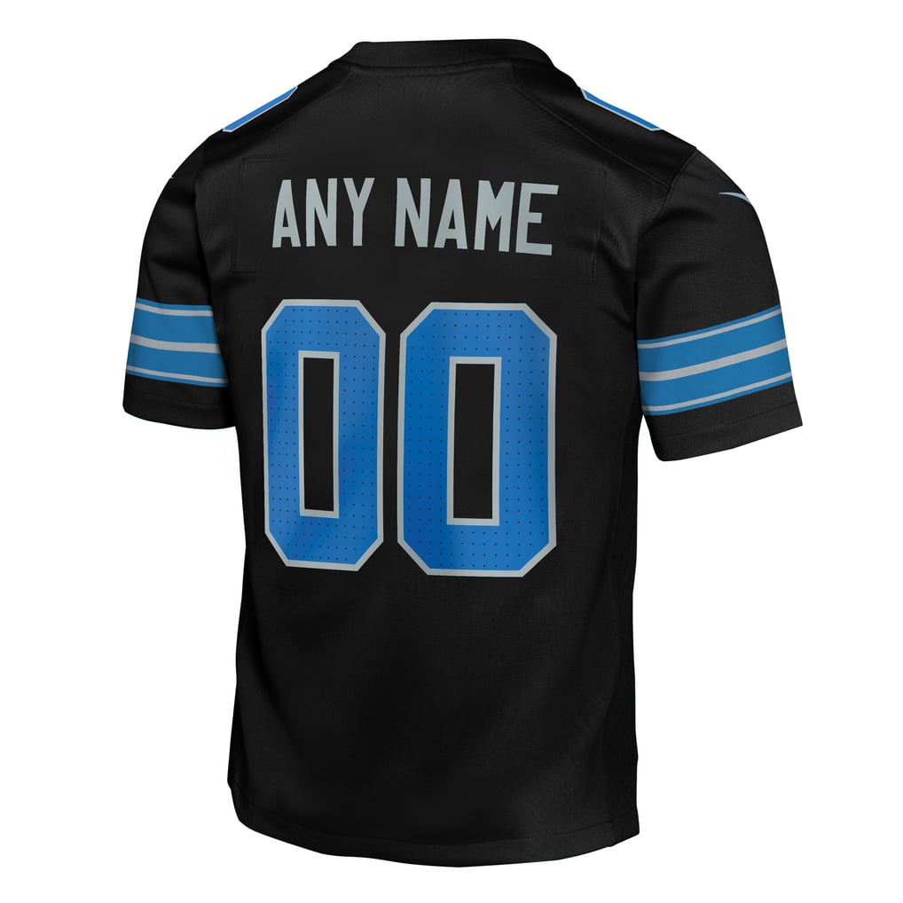 Youth Detroit Lions  Nike Black Alternate Custom Game Jersey - Image 4
