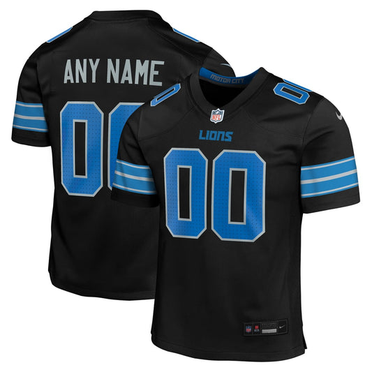 Youth Detroit Lions  Nike Black Alternate Custom Game Jersey - Image 1