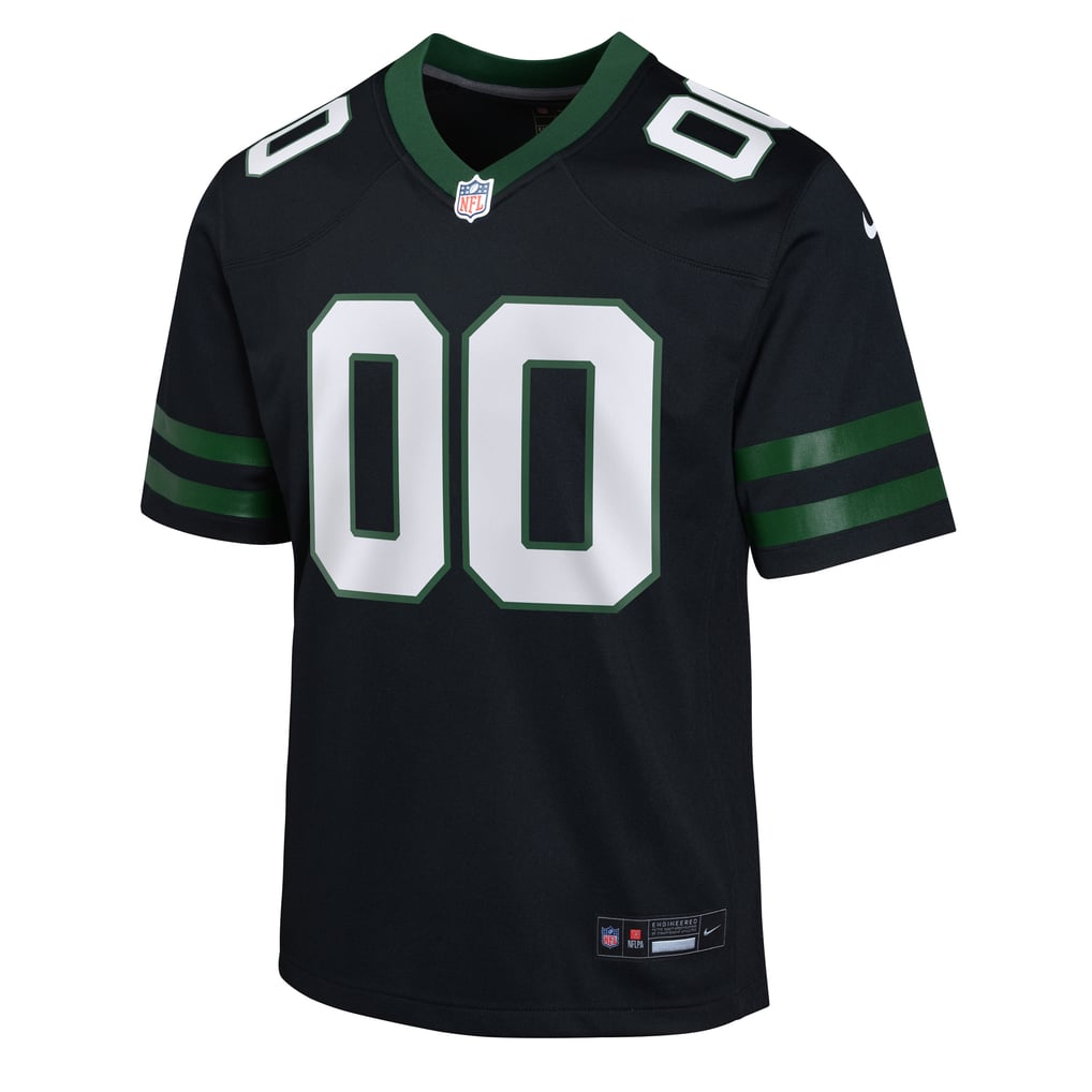 Youth New York Jets Nike Black Alternate Custom Game Jersey - Image 3