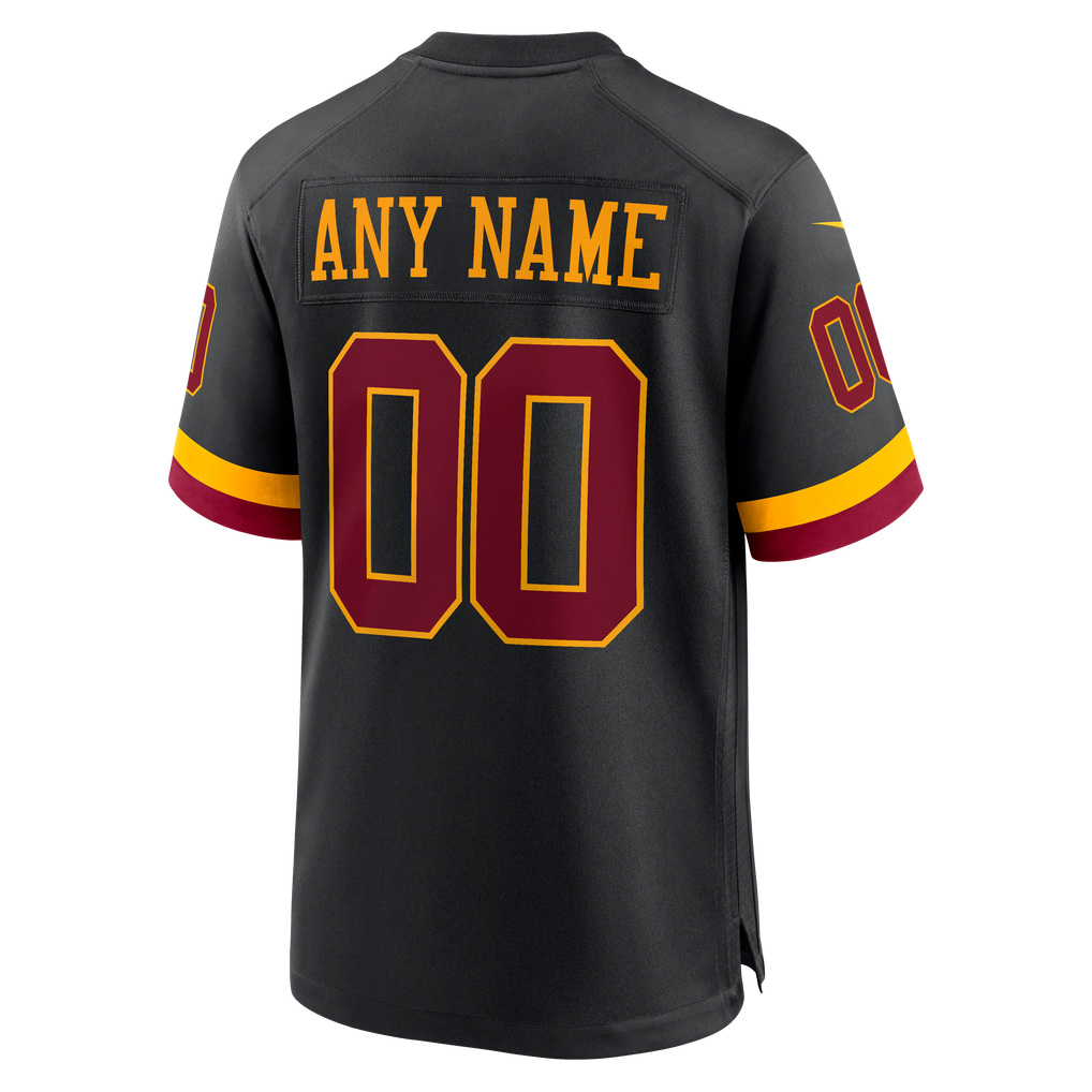 Youth Washington Commanders Nike Black Hail Raiser Alternate Custom Game Jersey - Image 4