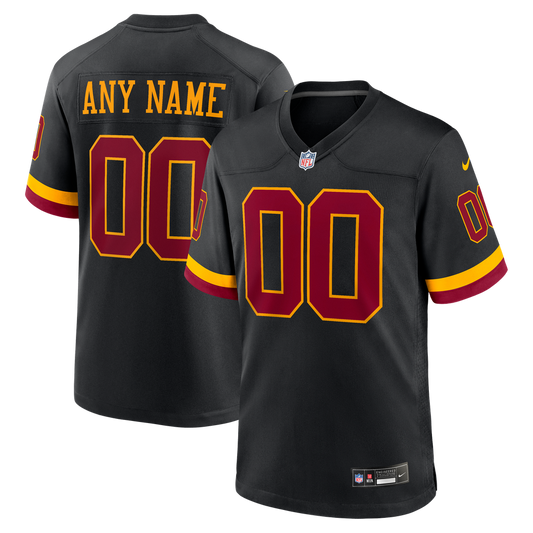 Youth Washington Commanders Nike Black Hail Raiser Alternate Custom Game Jersey - Image 1