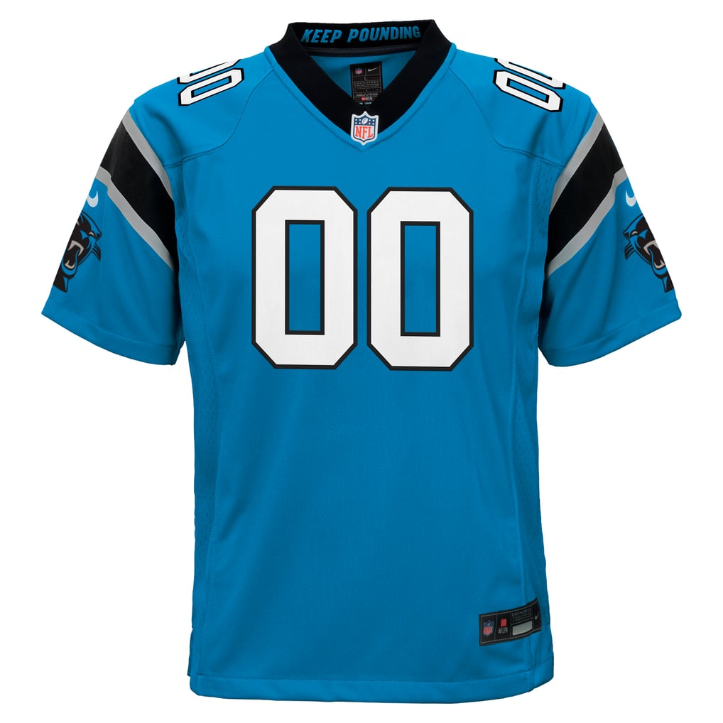 Youth Carolina Panthers Nike Blue Alternate Custom Game Jersey - Image 3